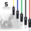 4well Resistance Bands Set 11pcs – Exercise Bands with Handles, Door Anchor & Ankle Straps – Workout Bands for Home Fitness, Strength Training, Pilates & Physical Therapy – 5 Stackable Resistance Levels