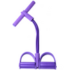Elastic resistance pull-rope band in purple, foam grip handles and U-shaped foot bar