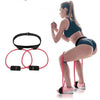 Booty resistance band set with black thigh belt and red resistance loop plus ankle straps