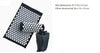 Black acupressure yoga mat and massage cushion set with white circular spike pads