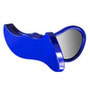 Blue hip and butt muscle trainer with oval loop handle and curved base