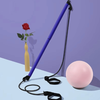 Pilates squat resistance bar with bands, purple bar and black elastic cords