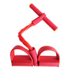Elastic resistance pull-rope band in red, foam handles and U-shaped foot bar