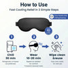 Cooling Eye Mask for Dark Circles Puffiness - Fsa Eligible Items Hsa, Cold Compress for Puffy Eyes Migraines Headache Sleeping After Surgery, Gentle Weighted Travel Essentials Gel Ice Pack (Black)