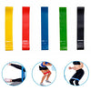 Five-piece resistance band set with strength labels