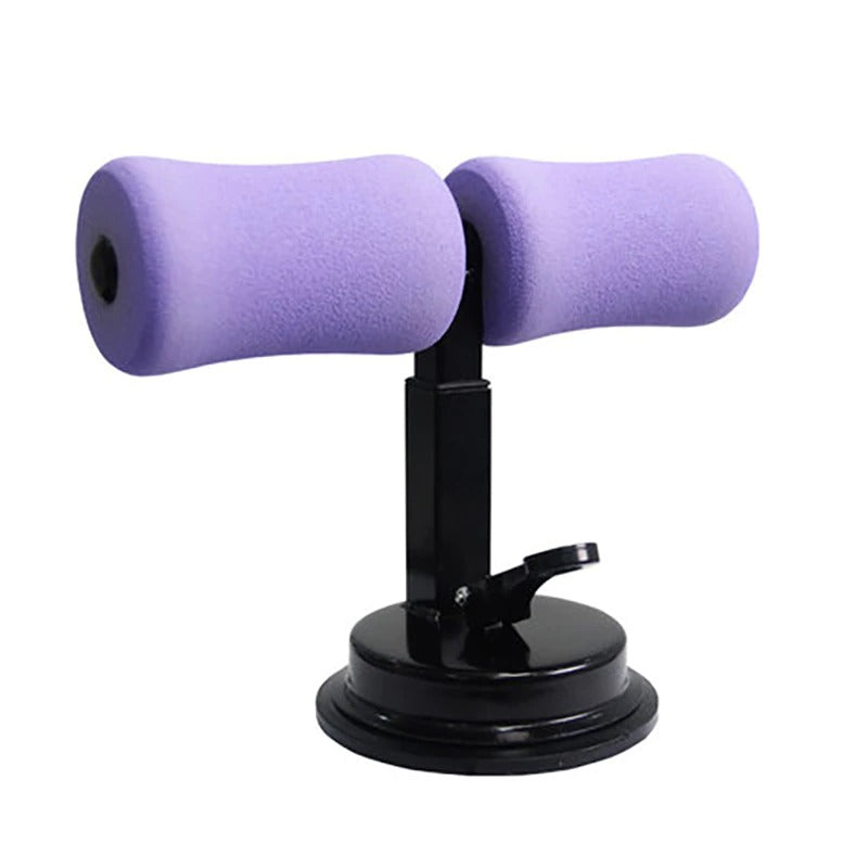Purple foam suction bar with dual rollers and black stand base
