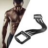 Adjustable chest expander with black handle and 4 black resistance bands