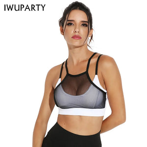 Hollow Out Mesh Sport Bra