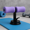 Purple foam sit-up suction bar with dual rollers and black suction base