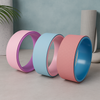 Multicolor yoga pilates circle ring with pink, blue, and purple bands
