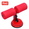 Red foam dual-roller sit-up suction bar with black arm and red base