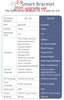 Smart bracelet S5 2.0 spec comparison table with features and battery info