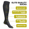 Elite Quality Black Compression Socks - 4well